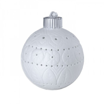 Ёлочный керамический светящийся шар с узорами Potter