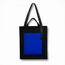 Шоппер Superbag Big Pocket, с карманом на молнии, черный с темно-серым