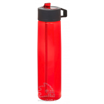 Бутылка для воды Tritan с трубочкой, прозрачная
