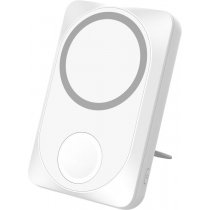Беспроводная зарядная станция White 2в1 для Apple/Apple watch с покрытием Soft Touch, 10000 Mah