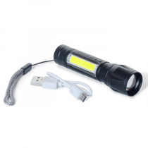 Фонарь светодиодный с USB-зарядкой, боковой лампой и стробоскопом, Damon