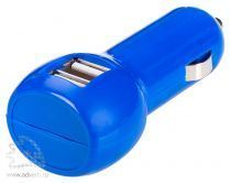 Автомобильное зарядное устройство с USB-разъемами Basic-синий Автомобильное зарядное устройство с USB-разъемами Basic-синий