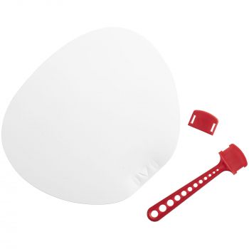 Веер Opahalo с красной ручкой, поставляется в разобранном виде