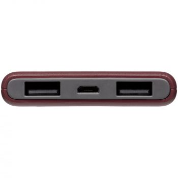 Внешний аккумулятор Uniscend Full Feel Color 5000 мАч, тёмно-красный, порты