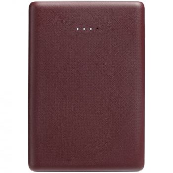 Внешний аккумулятор Uniscend Full Feel Color 5000 мАч, тёмно-красный, лицевая сторона