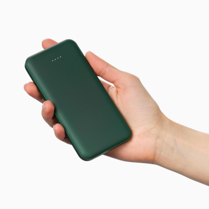 Внешний аккумулятор Elari Plus, soft touch, зеленый
