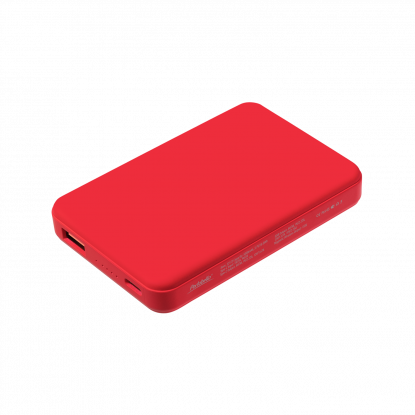 Внешний аккумулятор Largo PD 5000mAh с функцией беспроводной зарядки 15W, красный
