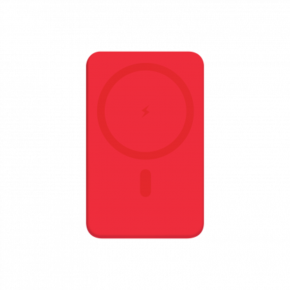 Внешний аккумулятор Largo PD 5000mAh с функцией беспроводной зарядки 15W, красный