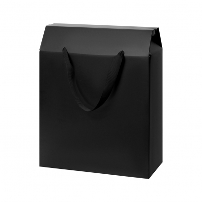 Подарочный набор 2 бокала для шампанского Black Edition в большом подарочном пакете
