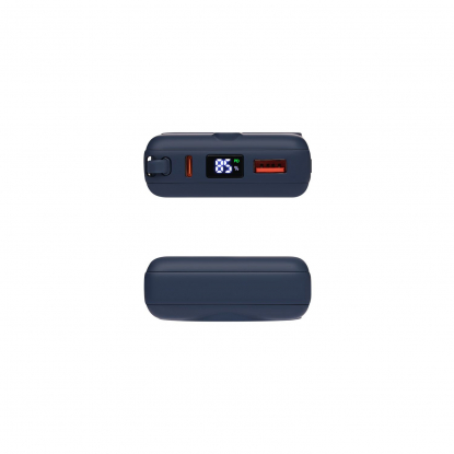 Внешний аккумулятор с подсветкой Риттер PD (Ritter PD) 10000mAh с функцией беспроводной зарядки 15W, синий