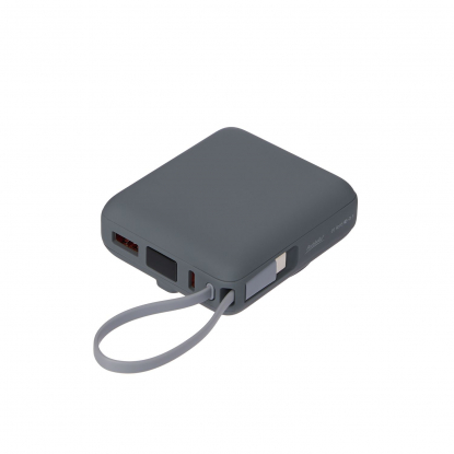 Внешний аккумулятор с подсветкой Риттер PD (Ritter PD) 10000mAh с функцией беспроводной зарядки 15W, серый