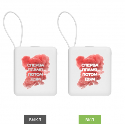 Внешний аккумулятор с подсветкой Риттер PD (Ritter PD) 10000mAh с функцией беспроводной зарядки 15W, белый