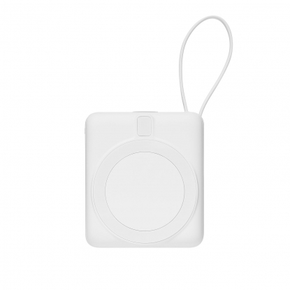 Внешний аккумулятор с подсветкой Риттер PD (Ritter PD) 10000mAh с функцией беспроводной зарядки 15W, белый