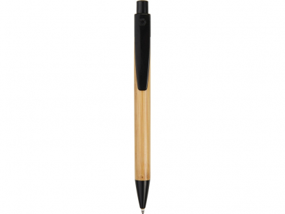 Ручка шариковая Borneo, черная, вид сзади