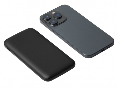 Набор из внешнего аккумулятора и универсального кабеля с подсветкой лого Reserve LED, 10000mAh, черный