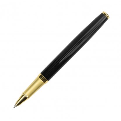 Ручка-роллер Sonata, черная с позолотой