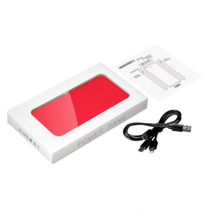 Внешний аккумулятор Elari Plus, soft touch, красный