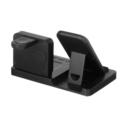Настольные часы 4в1 с беспроводной зарядкой 15W, Magnum