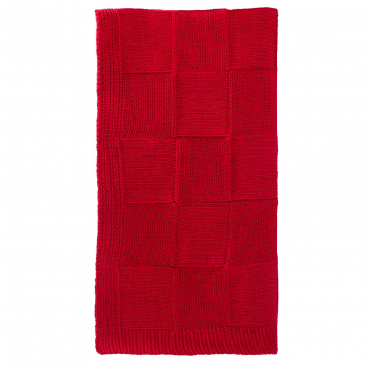 Плед Cella вязаный, красный