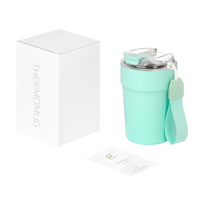 Термокружка вакуумная Monaco, бирюзовая