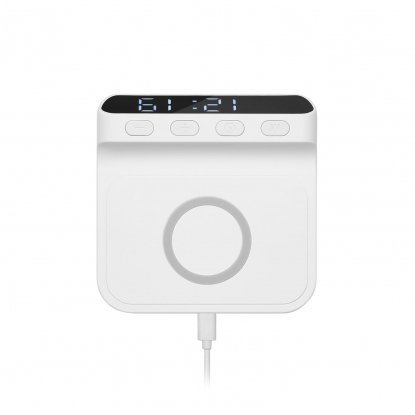 Зарядная станция с часами 15W Rigel, белая