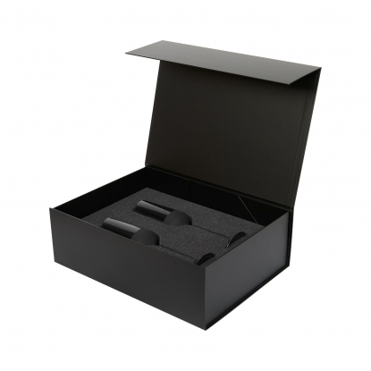 Подарочный набор 2 бокала для шампанского Black Edition в чёрной коробке