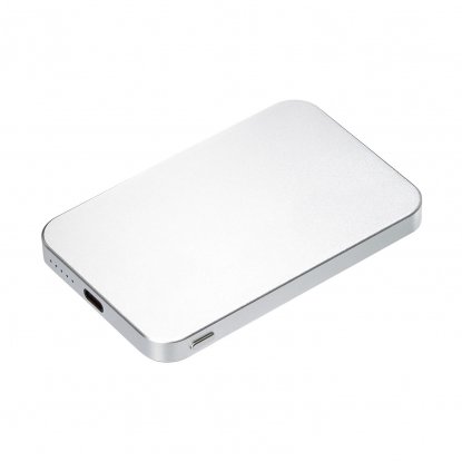 Внешний аккумулятор Артекс PD (Artex PD) 5000mAh с функцией беспроводной зарядки 15W, серебристый