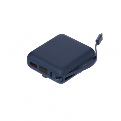 Внешний аккумулятор с подсветкой Риттер PD (Ritter PD) 10000mAh с функцией беспроводной зарядки 15W, синий