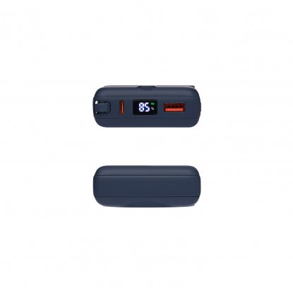 Внешний аккумулятор с подсветкой Риттер PD (Ritter PD) 10000mAh с функцией беспроводной зарядки 15W, синий