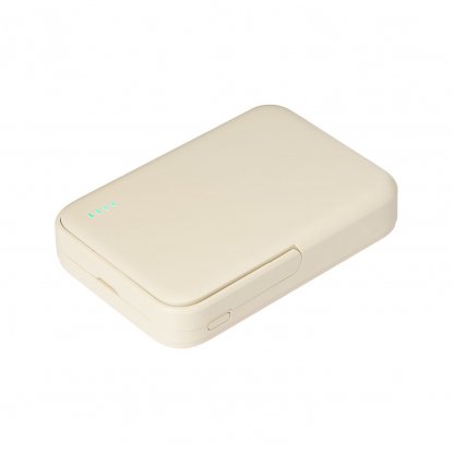 Внешний аккумулятор Юнион PD (Union PD) 10000mAh с функцией беспроводной зарядки 15W, бежевый