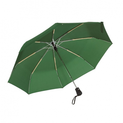 Автоматический ветроустойчивый складной зонт BORA, темно-зеленый
