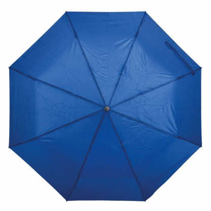 Ветроустойчивый складной зонт-автомат PLOPP, синий