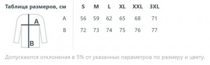 Размерная таблица куртки Ridley Men, мужской
