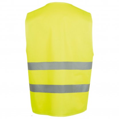 Жилет светоотражающий SECURE PRO, желтый, вид сзади