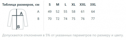 Размерная таблица рубашки поло с длинным рукавом PERFECT LSL MEN, мужской