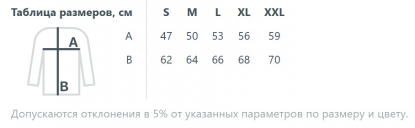 Размерная таблица куртки женской Radian Women