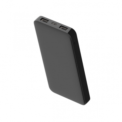 Внешний аккумулятор софт-тач Polus, 10000 Mah, без Micro-USB, черный