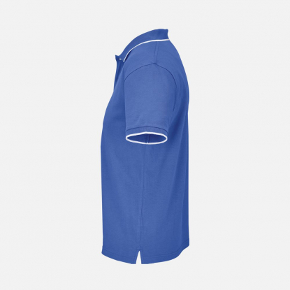 Рубашка поло унисекс Palermo, ярко-синяя с белым