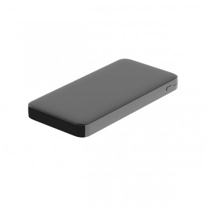 Внешний аккумулятор софт-тач Polus, 10000 Mah, без Micro-USB, черный
