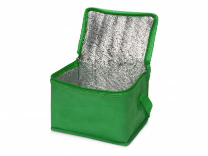 Сумка-холодильник Reviver из нетканого переработанного материала RPET, зеленая