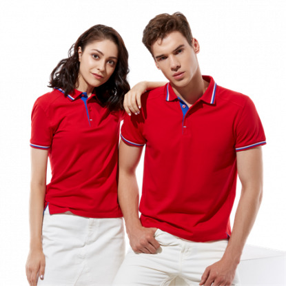Рубашка поло Stan Salute, унисекс, красные, пример носки