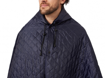 Плед-пончо 2-в-1 Cappy с капюшоном и мешком, темно-синий