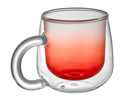 Кружка с двойными стенками и градиентом Fog, красная