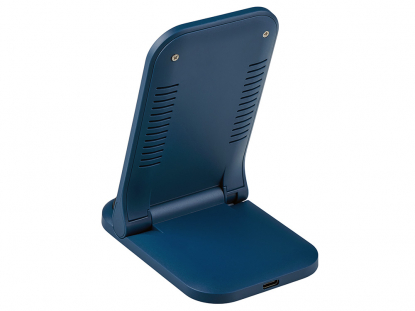 Беспроводное зарядное устройство Foldy, 15 Вт, темно-синее