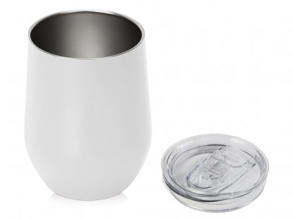 Вакуумная термокружка Sense в крафтовой упаковке, белая