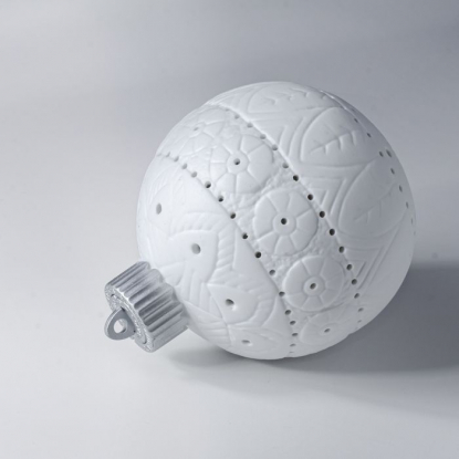 Ёлочный керамический светящийся шар с узорами Potter