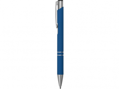 Ручка металлическая шариковая Legend Gum, soft-touch, синяя
