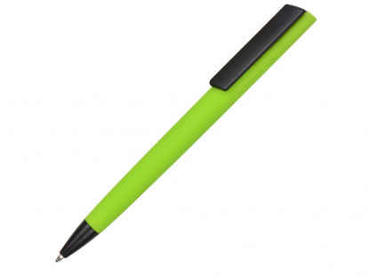 Ручка пластиковая soft-touch шариковая Taper, ярко-зеленая