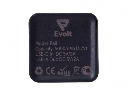 Внешний аккумулятор Rail c дисплеем, 5000 mAh, черный