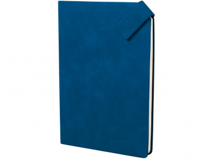 Блокнот А5 с магнитным клапаном в гибкой обложке Chaplin, синий